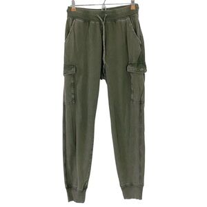 Aerie Cargo Joggers Sweats Pants Womens Size Medium Army Green Pockets Comfy